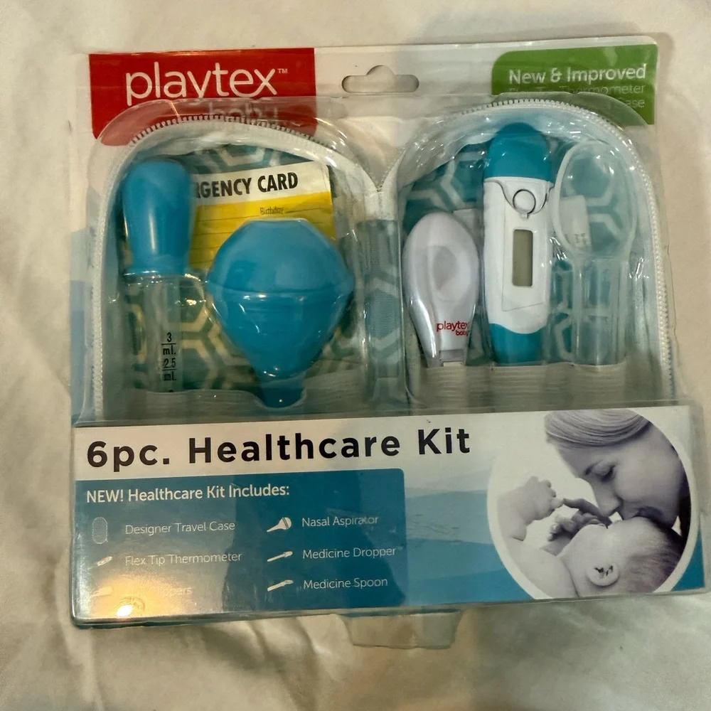 Playtex 6pc Healthcare and Grooming Kit - Blue and White